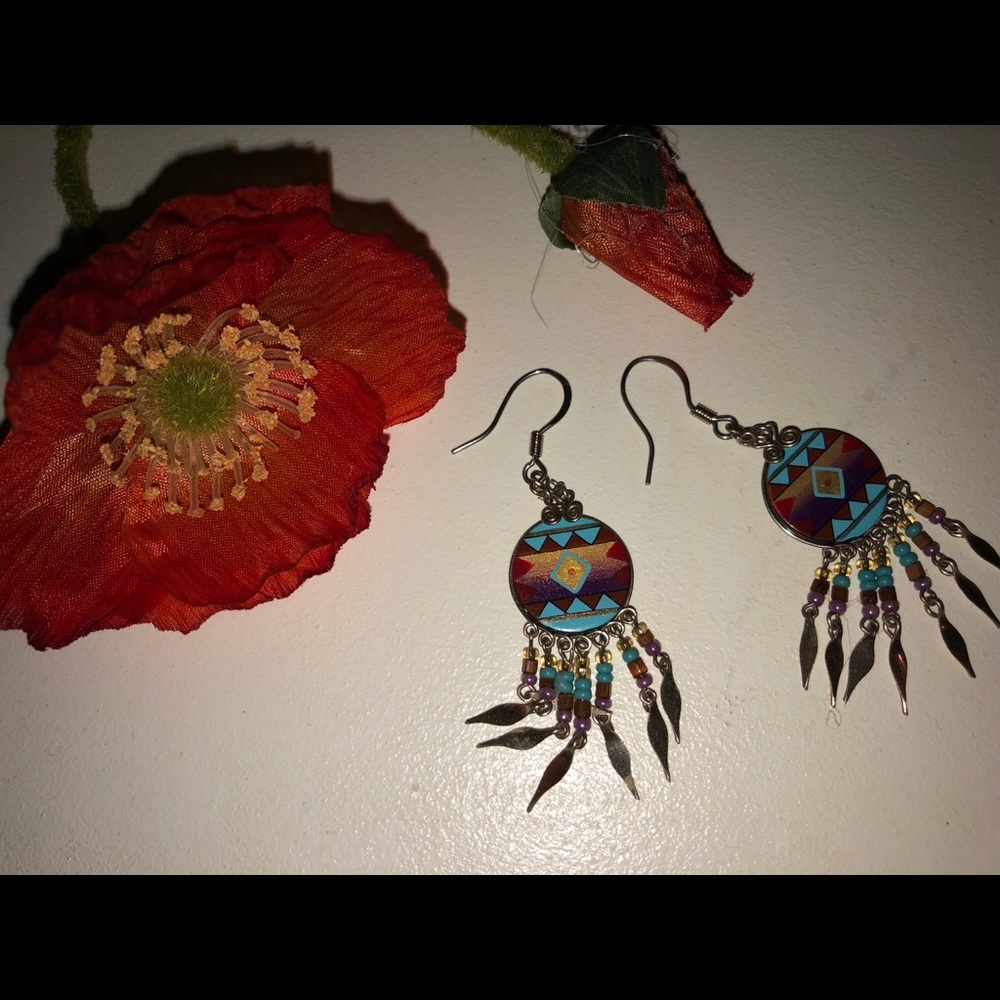 Tribal Dangly Earrings